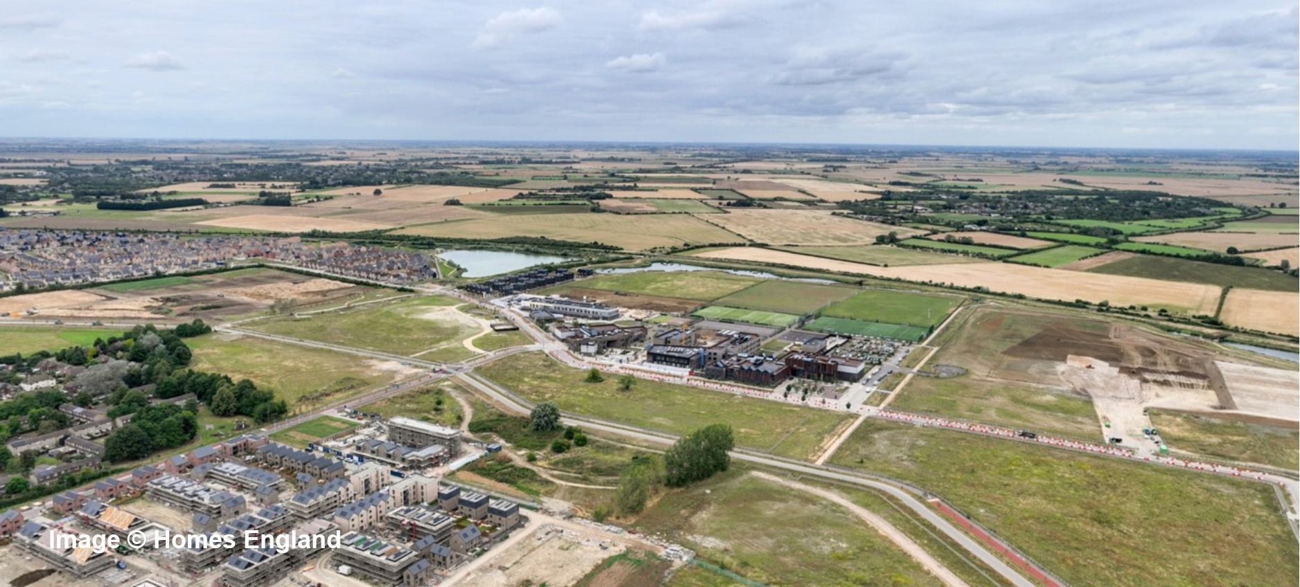 Northstowe Phase 2 aerial view