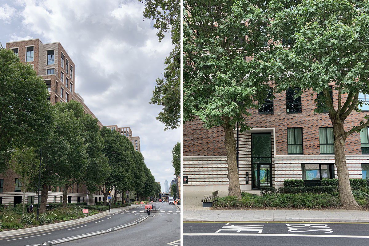 Completed development at Heygate Street, Elephant and Castle