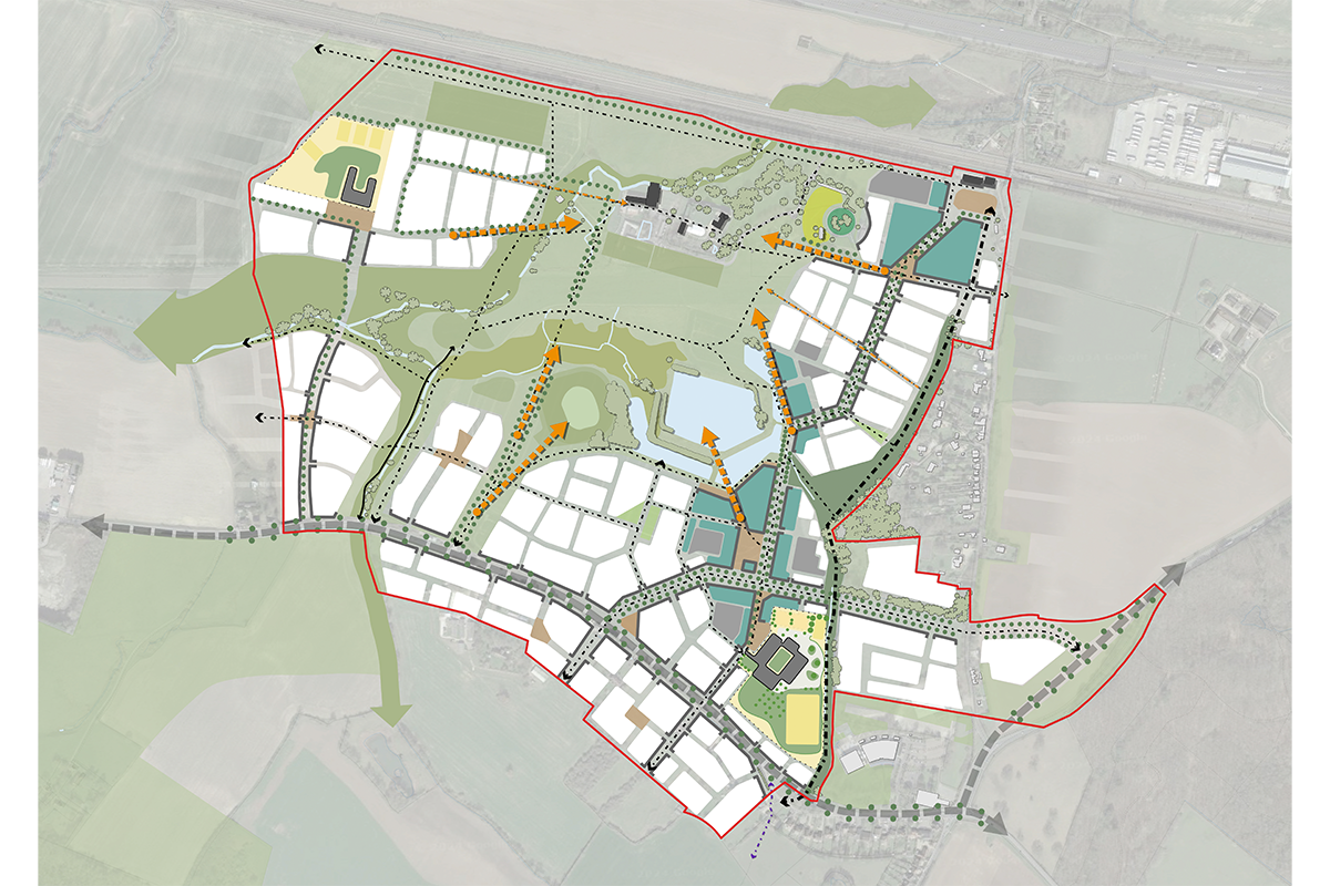 The concept for the town centre was to create a framework for a vibrant sustainable and commercially successful place