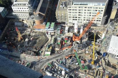 Views from centrepoint tottenham court road crossrail work